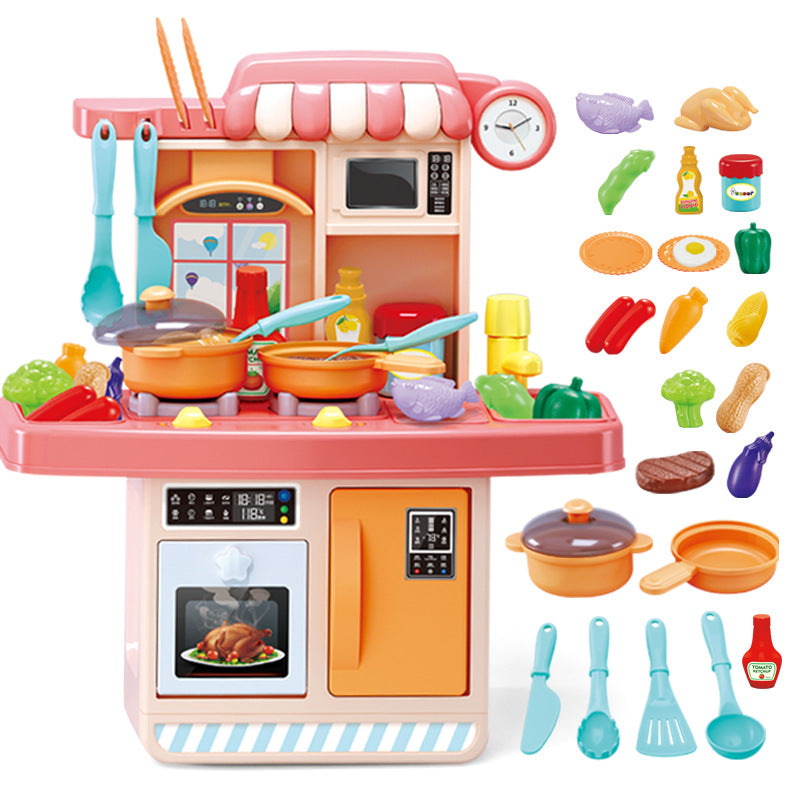 מטבח צעצוע לילדים — Home Kitchen עם תנור, כיריים וכלים