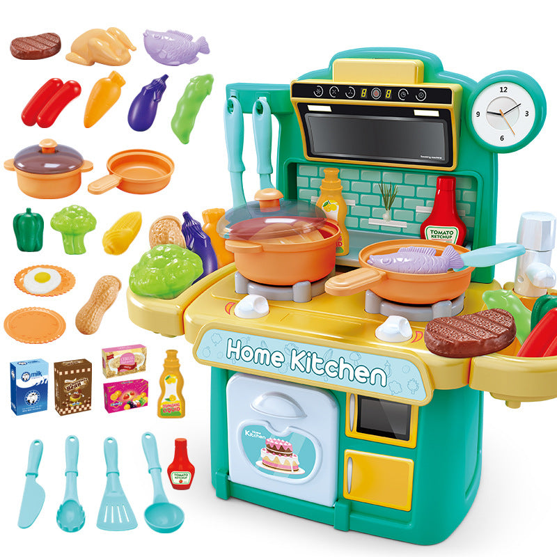 מטבח צעצוע לילדים — Home Kitchen עם תנור, כיריים וכלים