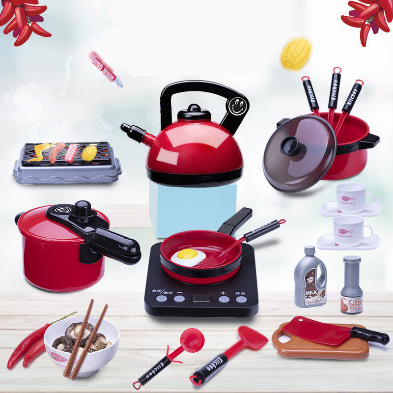 מטבח צעצוע לילדים — Home Kitchen עם תנור, כיריים וכלים