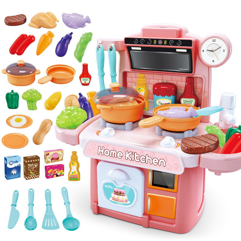 מטבח צעצוע לילדים — Home Kitchen עם תנור, כיריים וכלים