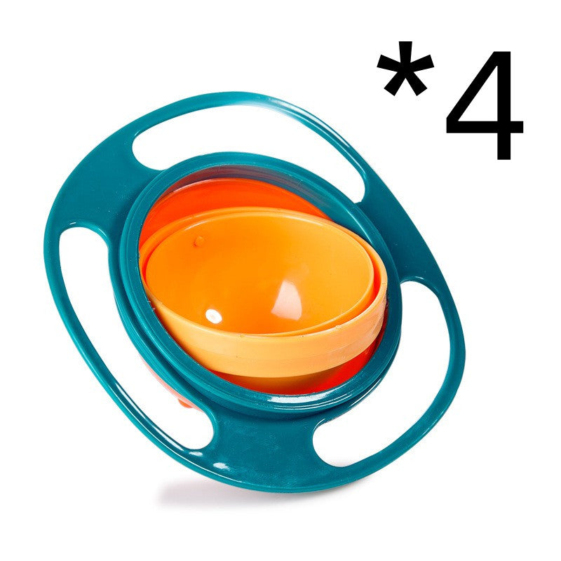 קערת תינוק שלא נשפכת — סיבוב 360° | סט 3 יחידות