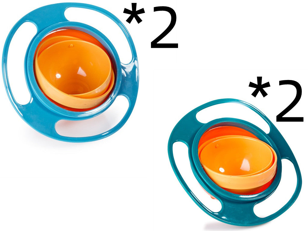 קערת תינוק שלא נשפכת — סיבוב 360° | סט 3 יחידות