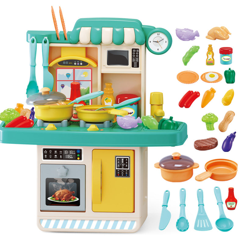 מטבח צעצוע לילדים — Home Kitchen עם תנור, כיריים וכלים
