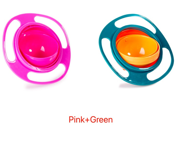 קערת תינוק שלא נשפכת — סיבוב 360° | סט 3 יחידות