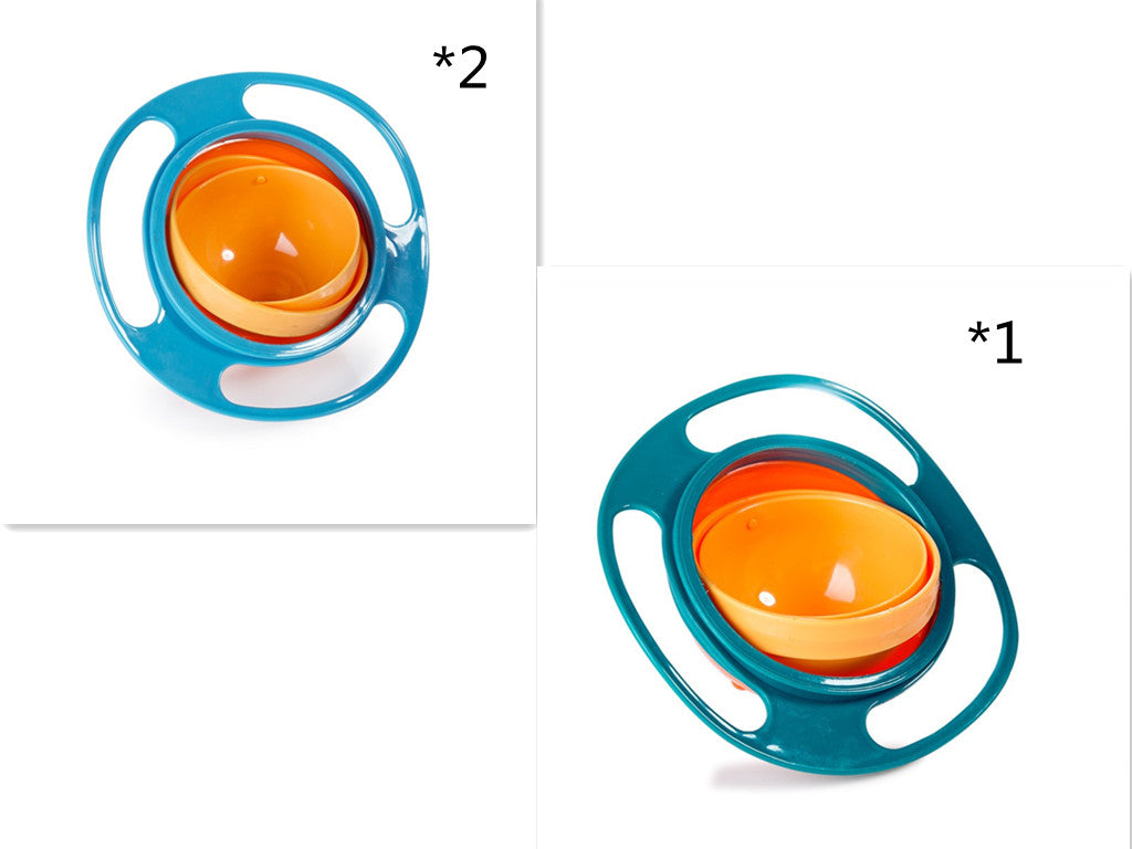קערת תינוק שלא נשפכת — סיבוב 360° | סט 3 יחידות