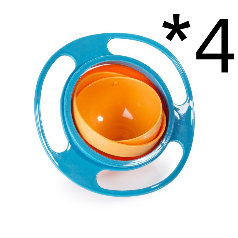 קערת תינוק שלא נשפכת — סיבוב 360° | סט 3 יחידות